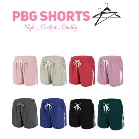 4 Pack Comfy Cute Women's Double Striped Shorts Casual Athleisure Assorted Colors