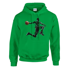 Basketball Player Mid-Air Motion - Classic Unisex Pullover Hoodie | Gildan® 18500