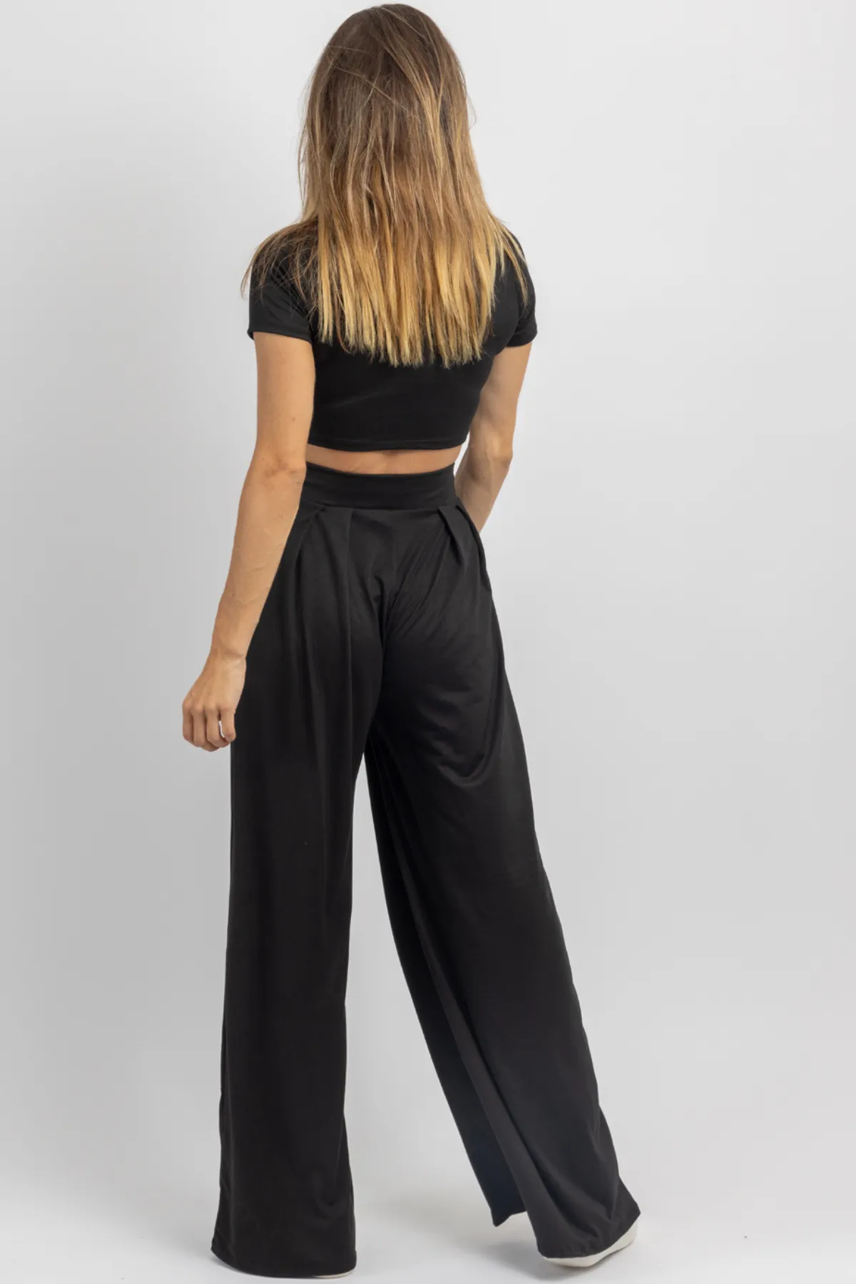 BUTTER SOFT BLACK PALAZZO PANT SET *BACK IN STOCK*