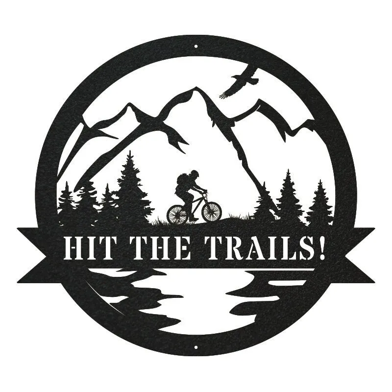 Custom Mountain Biking Metal Sign - Outdoor Decor Metal Wall Art - Metal Signs For Home