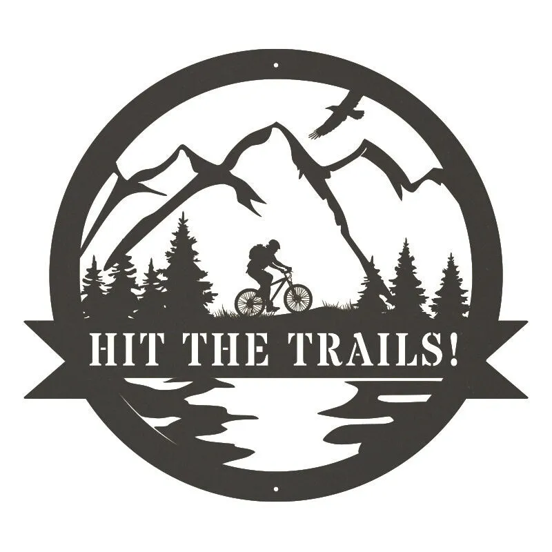 Custom Mountain Biking Metal Sign - Outdoor Decor Metal Wall Art - Metal Signs For Home