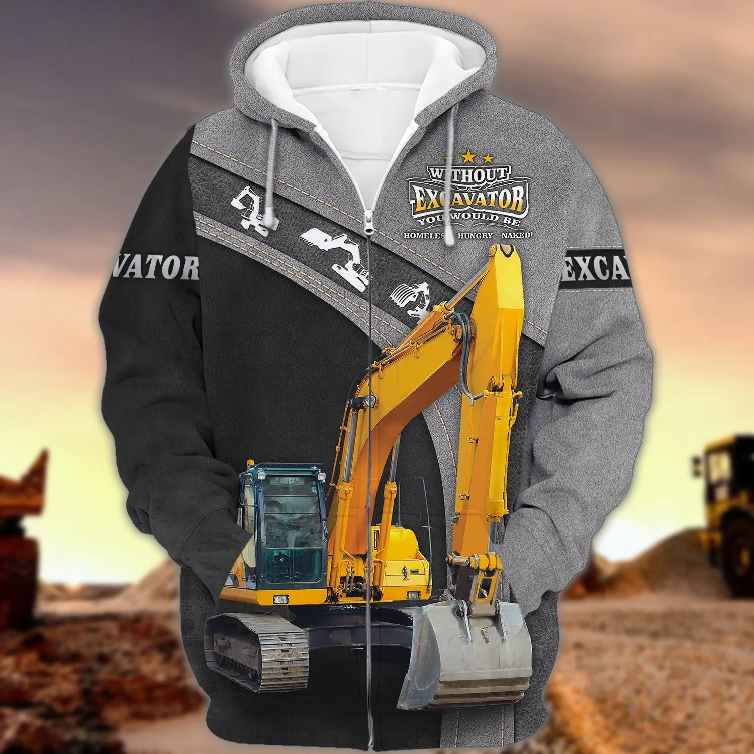 Excavator Driver Hoodie Sweatshirt for Men and Women, Christmas Gift for Excavator Driver