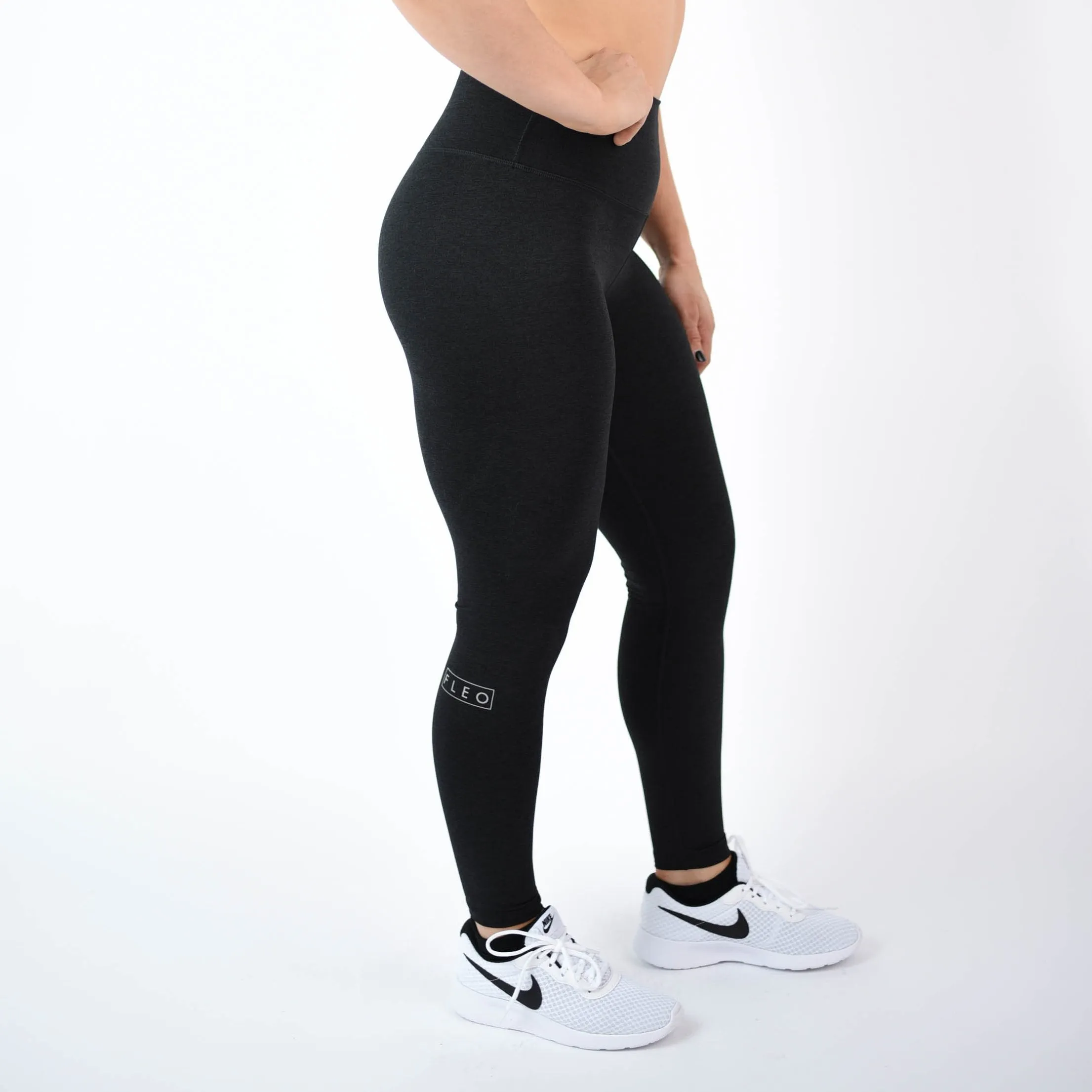FLEO El Toro 25" Heather Black Leggings (Bounce)