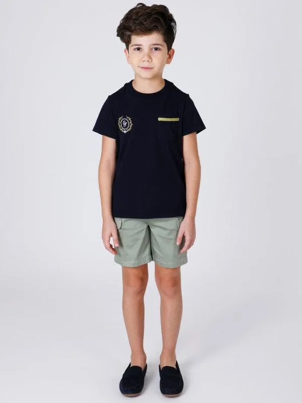One Friday Green Solid Short